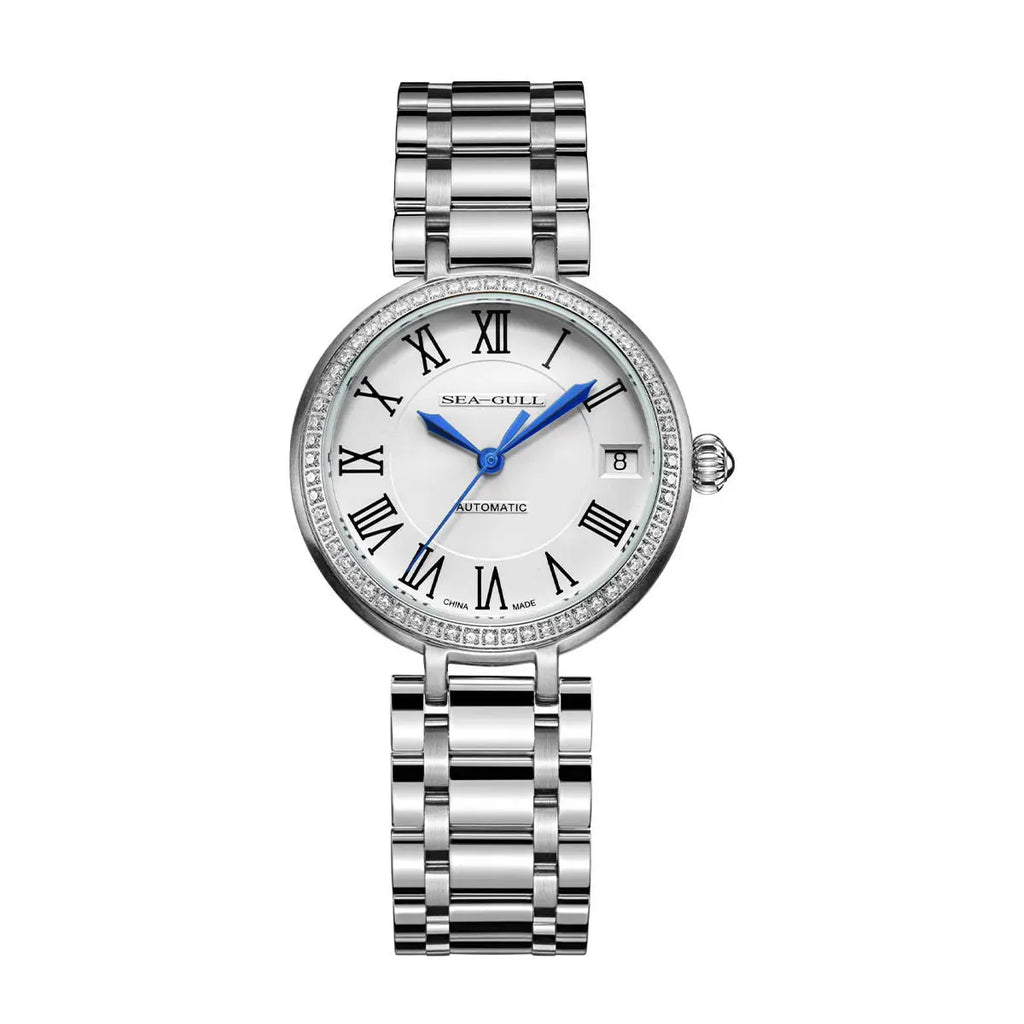 SEAGULL Ultra-Thin Automatic Mechanical Watch for Women – Roman Dial, Sapphire Glass, Holiday-Inspired Design