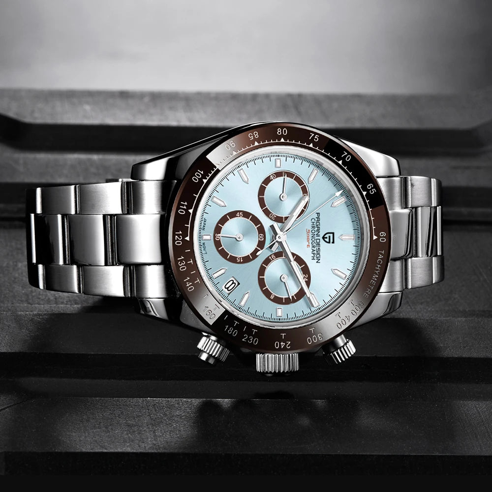 Quartz Chronograph Watch | Timeless Precision in Sapphire Steel by PAGANI - RoyElite