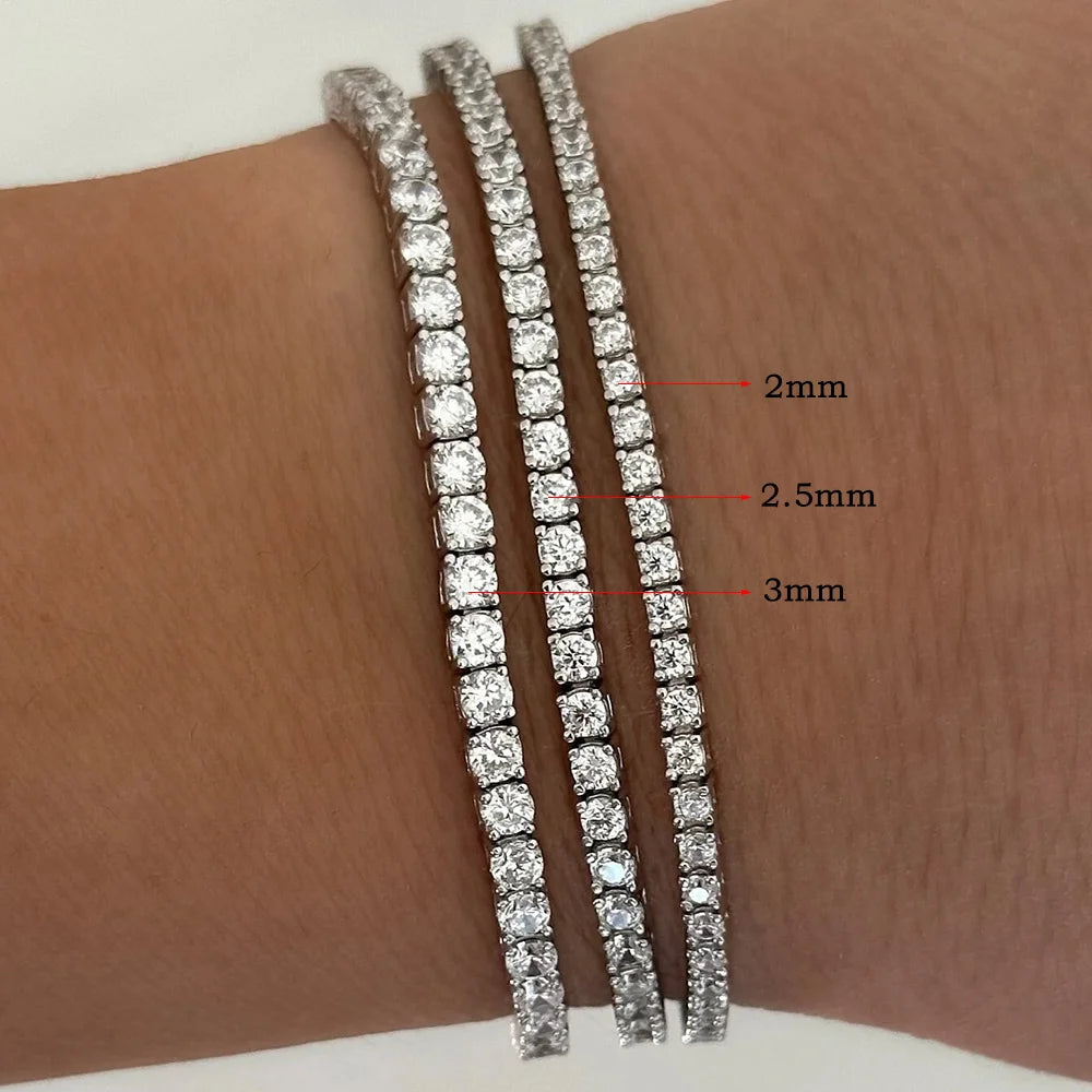 Women’s Moissanite Tennis Necklace Sterling Silver Diamond Cut Choker Jewelry Gift