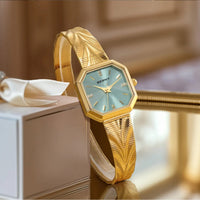 BERNY Octagonal Quartz Watch — Gold-Tone Bracelet