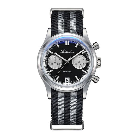ADDIESDIVE Hot Sale AD2095 Watches For Men Multifunction Chronograph 38mm AR Coating Quartz WristWatches VK64 Waterproof Clock - RoyElite