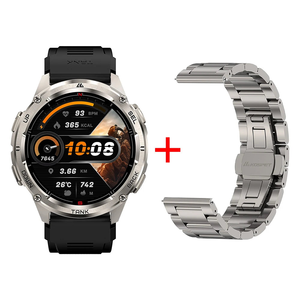 Men’s GPS Smartwatch with Compass Altimeter Barometer AMOLED Display and Bluetooth Call
