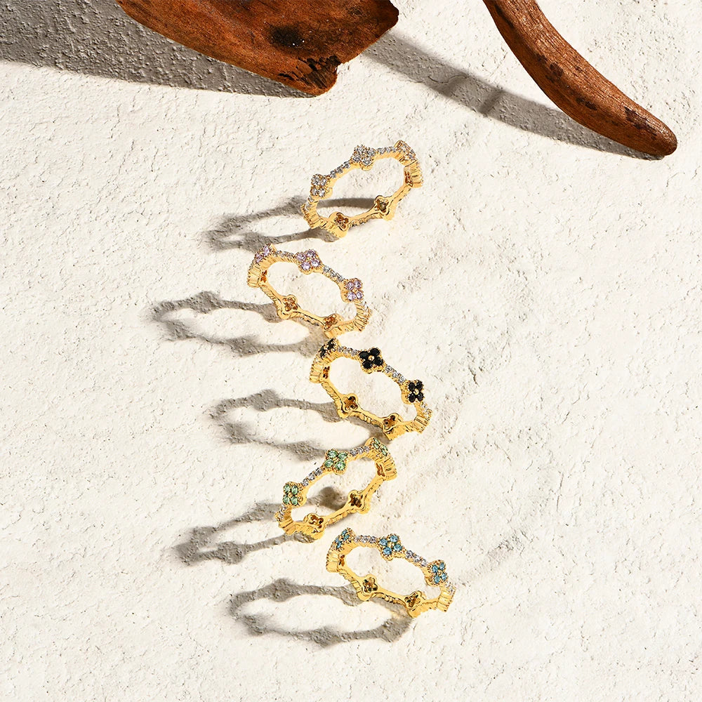 Women’s Moissanite Eternity Ring 925 Sterling Silver Gold Plated Wedding Engagement Band