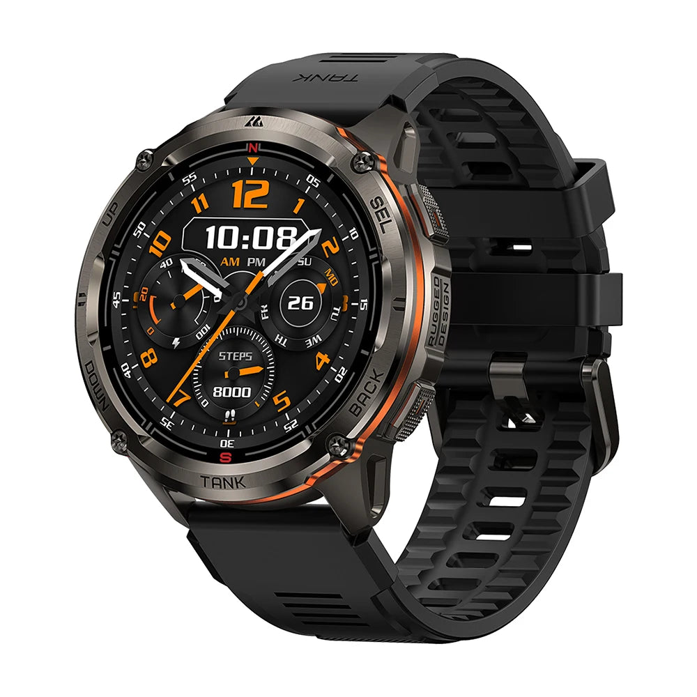 Men’s GPS Smartwatch with Compass Altimeter Barometer AMOLED Display and Bluetooth Call