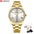 CURREN Set de Reloj de Moda para Mujer con Pulsera, Anillo y Pendientes de Cristal