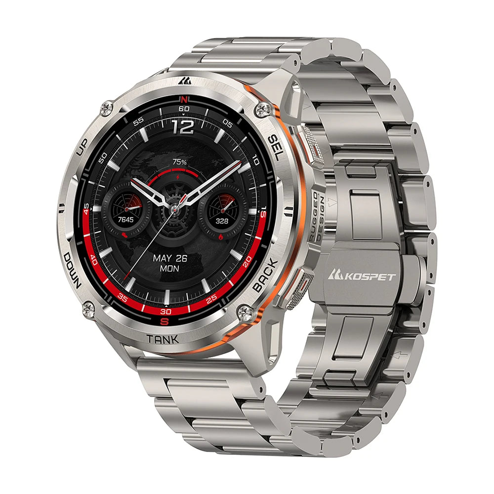 Men’s GPS Smartwatch with Compass Altimeter Barometer AMOLED Display and Bluetooth Call