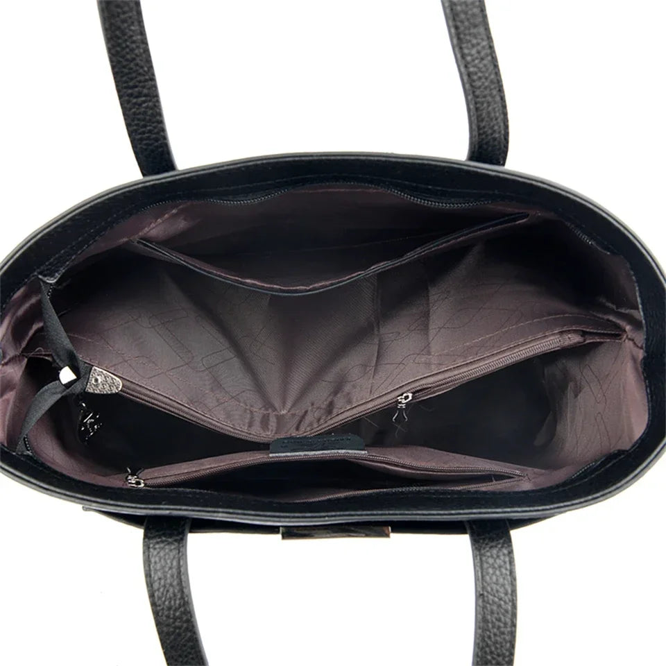 Soft PU Women’s Tote Shoulder Bag with Laptop Compartment