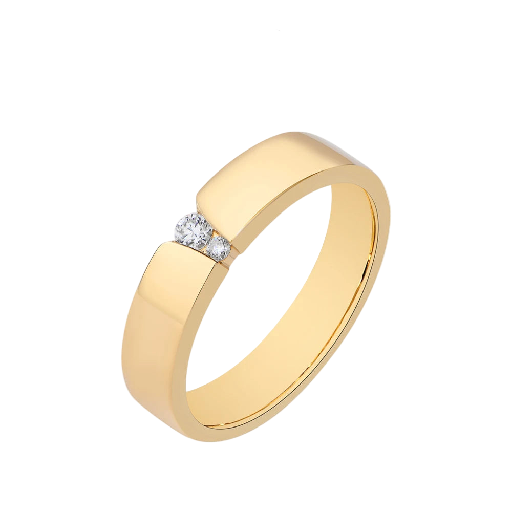 Women and Men Moissanite Couple Rings Brushed Design Sterling Silver Wedding Bands