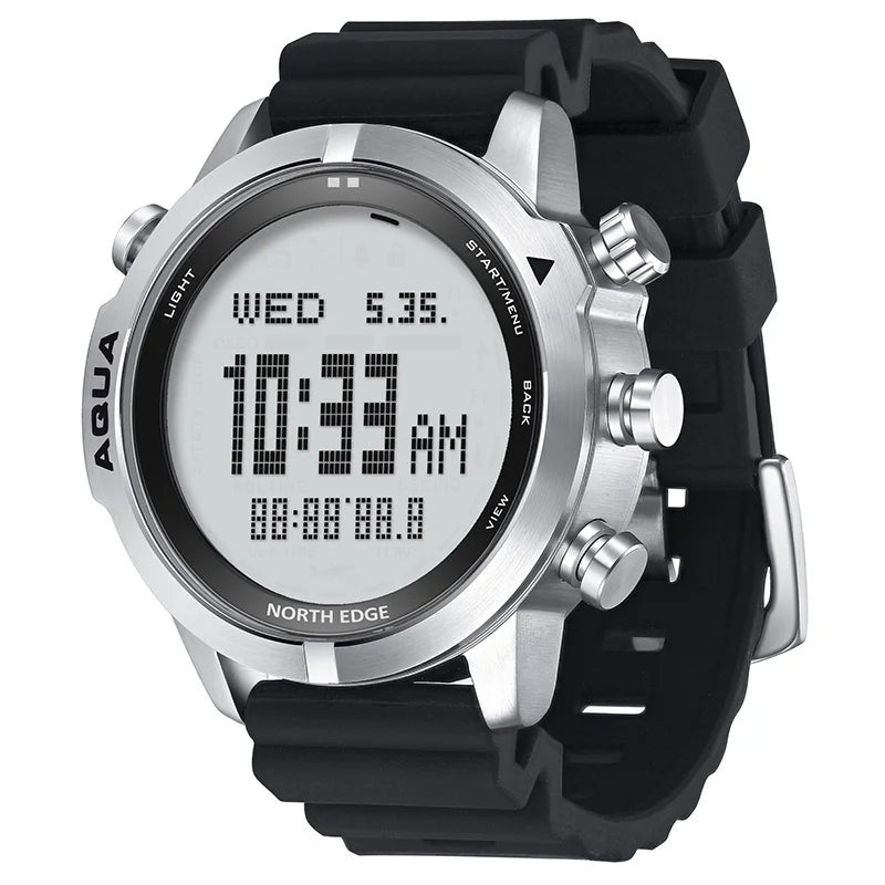 Men’s Dive Smartwatch with Altimeter Barometer Compass and Waterproof LED Display