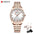 CURREN Set de Reloj de Moda para Mujer con Pulsera, Anillo y Pendientes de Cristal