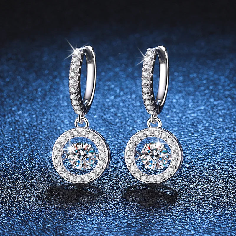 Aurora Goldsmiths D-Color Moissanite Stud Earrings – 18K Gold & Platinum Setting
