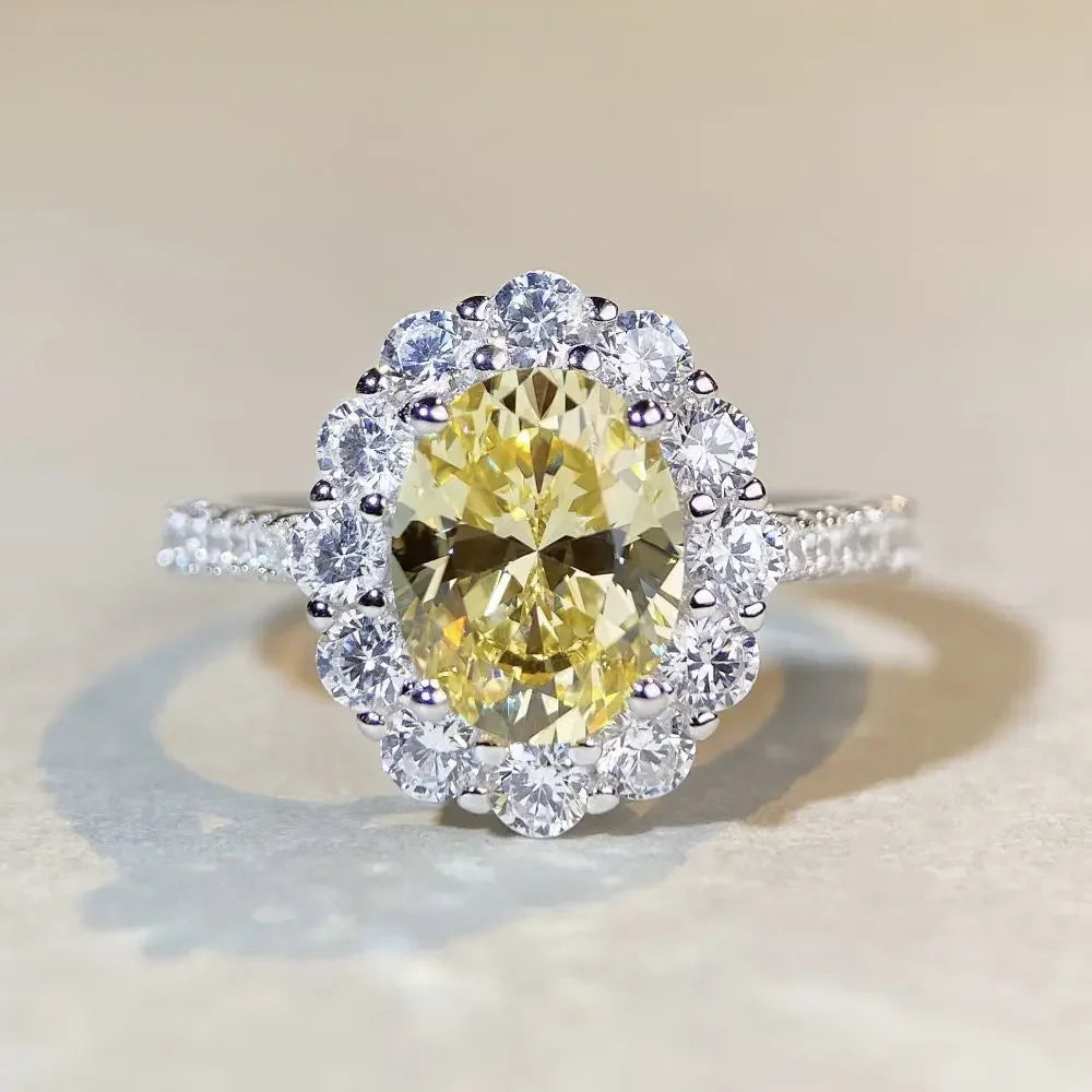 PT950 Platinum & White Gold Ring – 3ct Pigeon Egg-Shaped Diamond, Luxury Women’s Classic Design