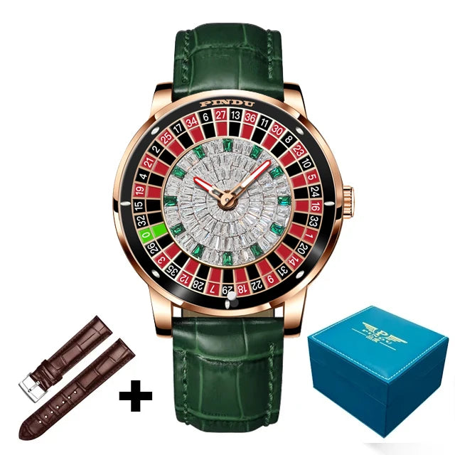 PINDU Automatic Roulette Watch – Luminous Hands