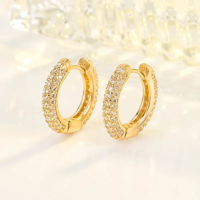 DIWENFU 1 Carat Diamond Stud Earrings – 18K Yellow Gold Setting