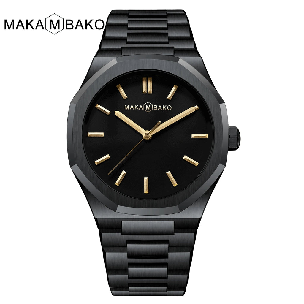 Original Top Brand Stainless Steel Men Wristwatch Classic Business Waterproof Man Black Clock Japan Movement Quartz Mens Watches - RoyElite