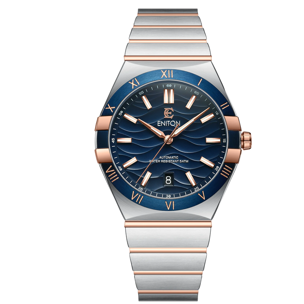 ENITON Business Automatic Watch for Men | Luminous Dial with Calendar and Sapphire Glass