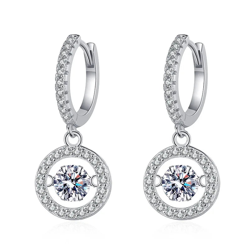 Aurora Goldsmiths D-Color Moissanite Stud Earrings – 18K Gold & Platinum Setting