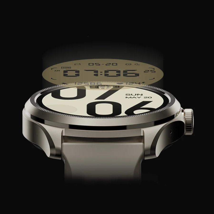 Premium AMOLED Smartwatch with GPS Tracking Compass NFC and Ultra-Long Battery Life