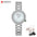 CURREN Set de Reloj de Moda para Mujer con Pulsera, Anillo y Pendientes de Cristal