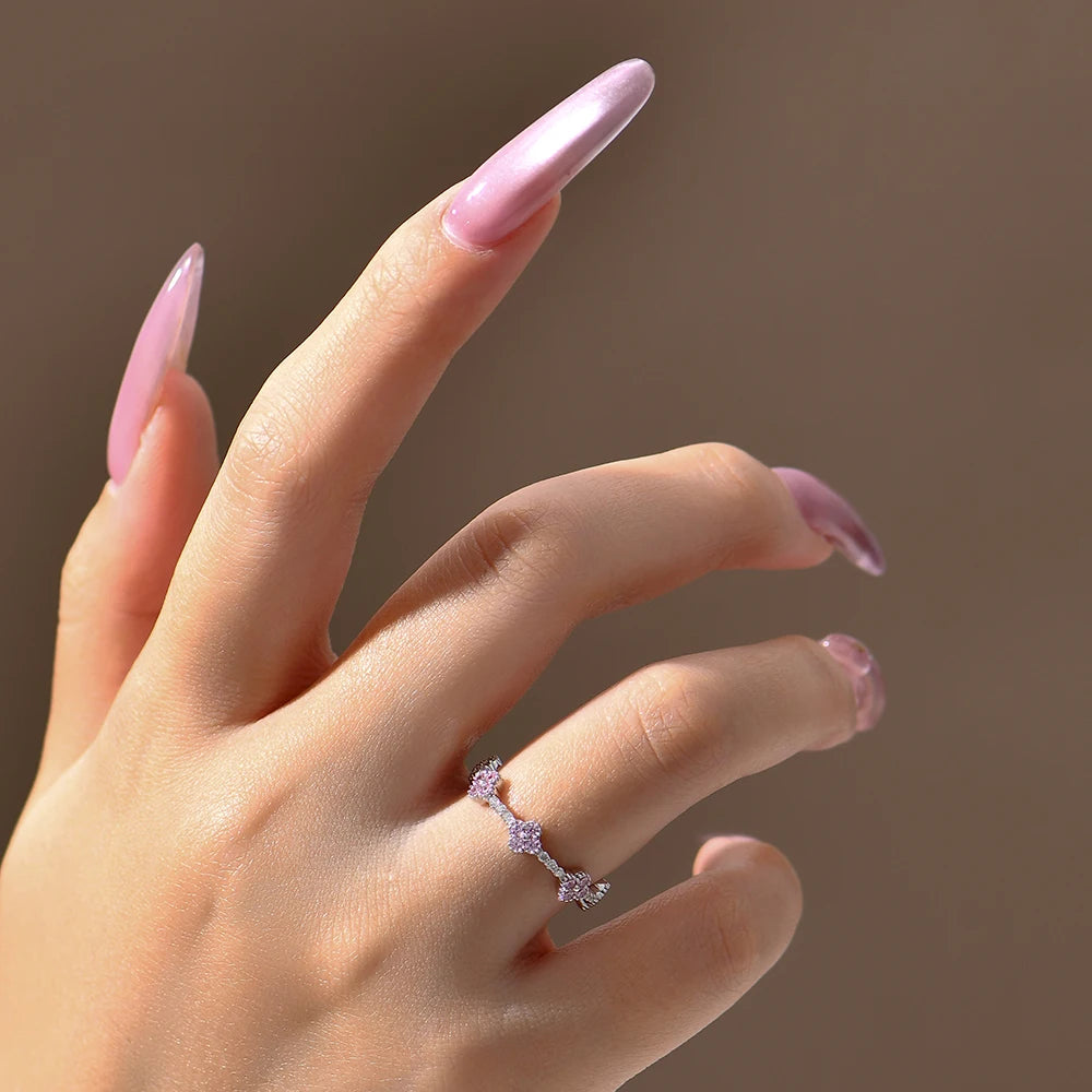 Women’s Moissanite Eternity Ring 925 Sterling Silver Gold Plated Wedding Engagement Band