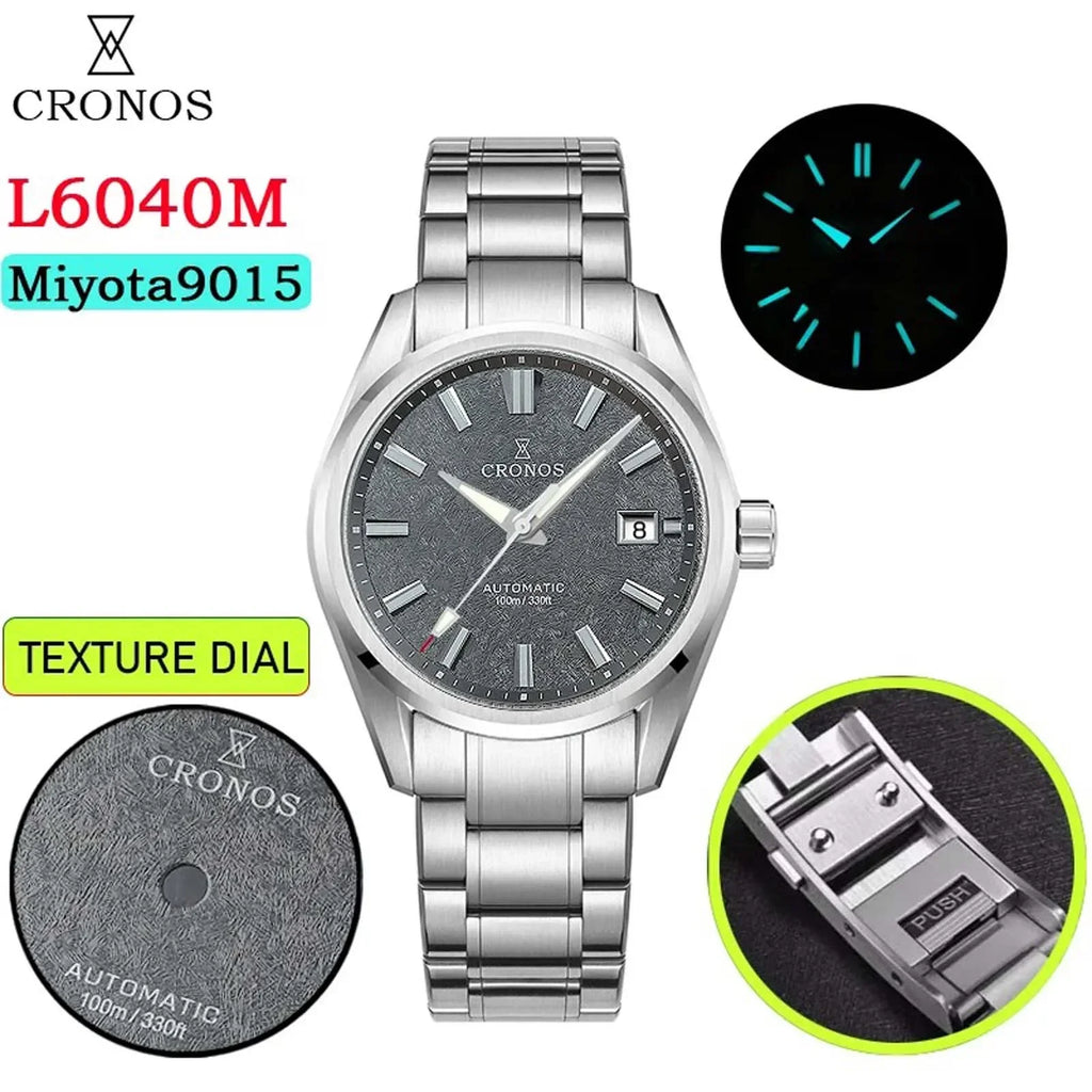 CRONOS Automatic Mechanical Watch for Men | MIYOTA Movement with Sapphire Crystal and Waterproof Build