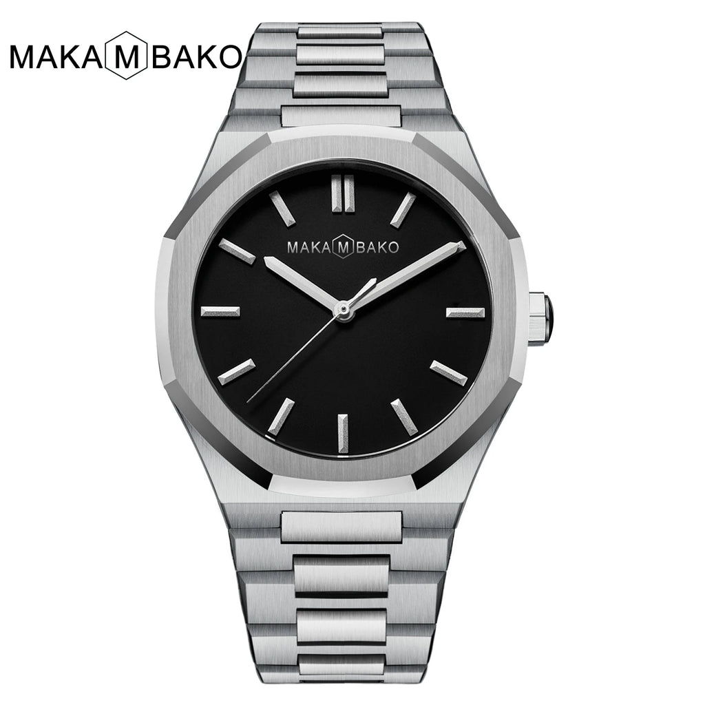 Original Top Brand Stainless Steel Men Wristwatch Classic Business Waterproof Man Black Clock Japan Movement Quartz Mens Watches - RoyElite