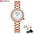 CURREN Set de Reloj de Moda para Mujer con Pulsera, Anillo y Pendientes de Cristal
