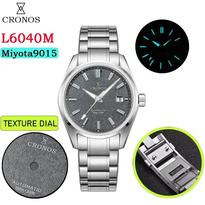 CRONOS Automatic Mechanical Watch for Men | MIYOTA Movement with Sapphire Crystal and Waterproof Build