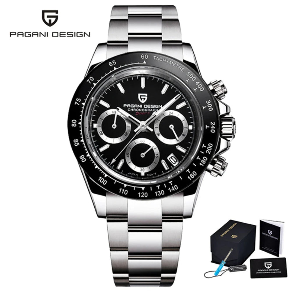 Quartz Chronograph Watch | Timeless Precision in Sapphire Steel by PAGANI - RoyElite