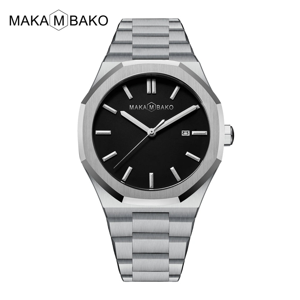 Original Top Brand Stainless Steel Men Wristwatch Classic Business Waterproof Man Black Clock Japan Movement Quartz Mens Watches - RoyElite