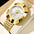 Women’s 44MM Luxury Quartz Watch Roman Numeral Dial Auto Date Push Clasp Water Resistant
