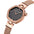 Women's Rose Gold Quartz Watch 30mm Oval Alloy Case Steel Mesh Band 3ATM Water Resistant