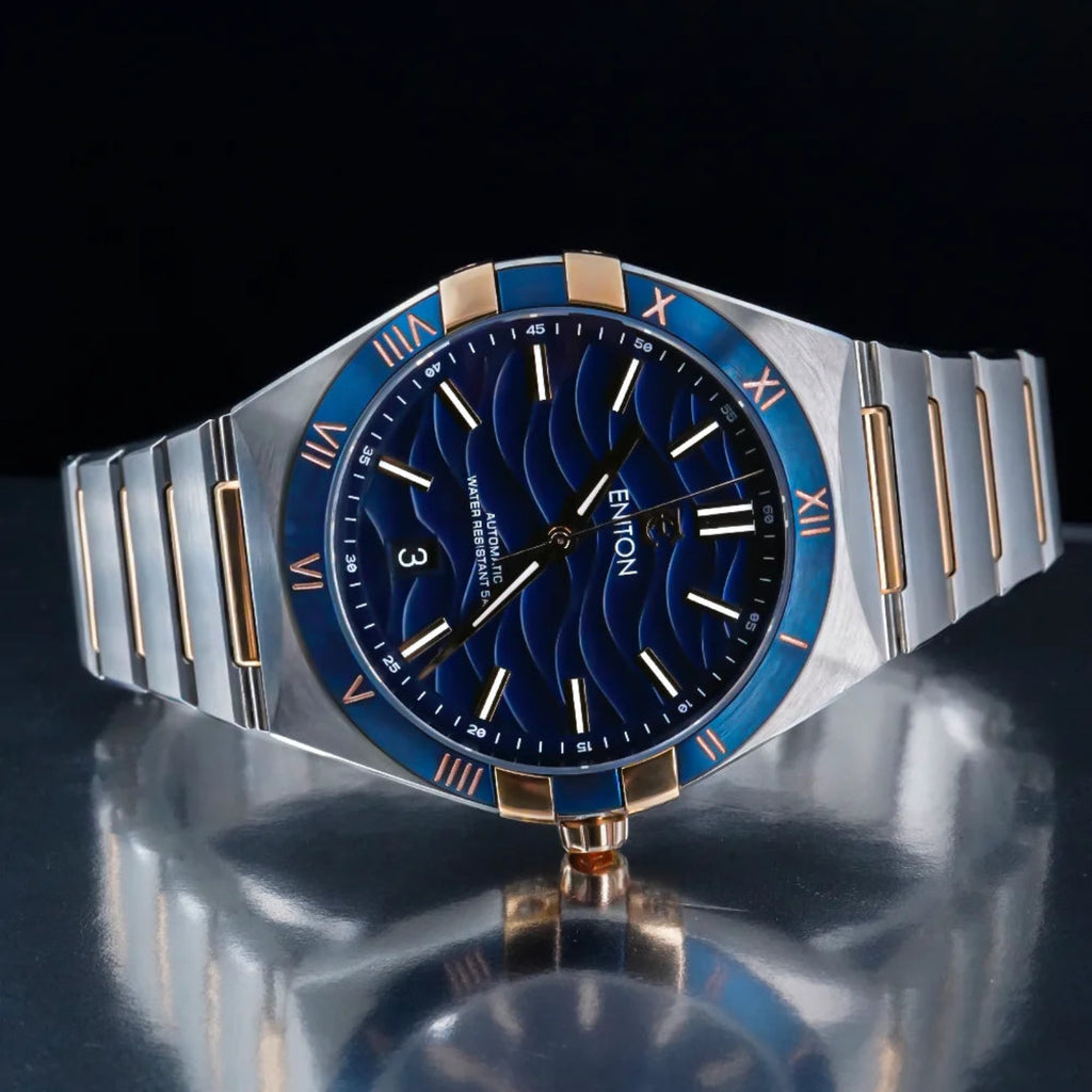 ENITON Business Automatic Watch for Men | Luminous Dial with Calendar and Sapphire Glass