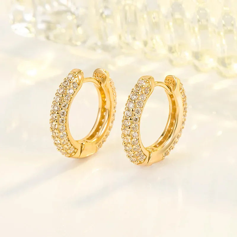 DIWENFU 1 Carat Diamond Stud Earrings – 18K Yellow Gold Setting