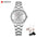 CURREN Set de Reloj de Moda para Mujer con Pulsera, Anillo y Pendientes de Cristal