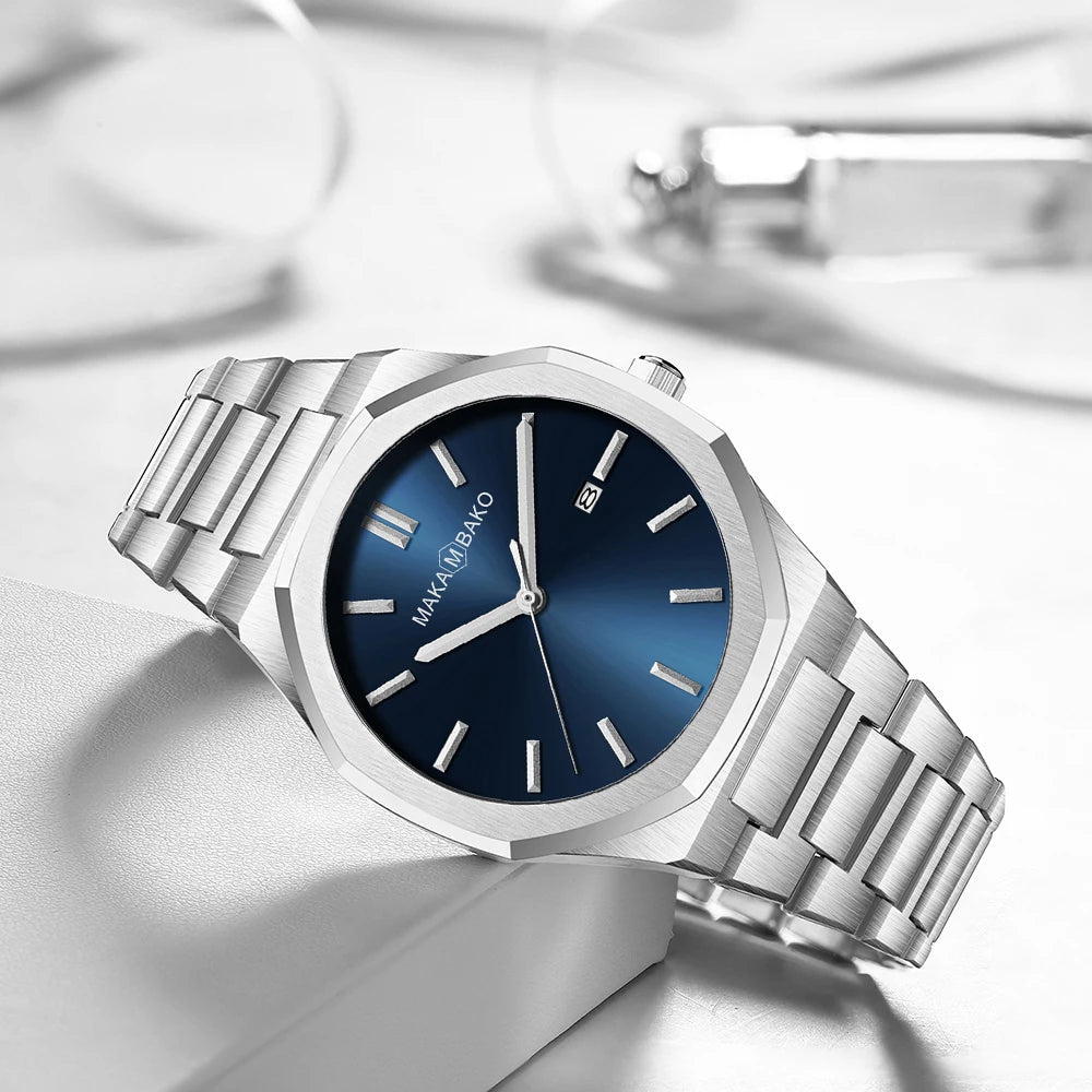 Original Top Brand Stainless Steel Men Wristwatch Classic Business Waterproof Man Black Clock Japan Movement Quartz Mens Watches - RoyElite