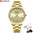 CURREN Set de Reloj de Moda para Mujer con Pulsera, Anillo y Pendientes de Cristal