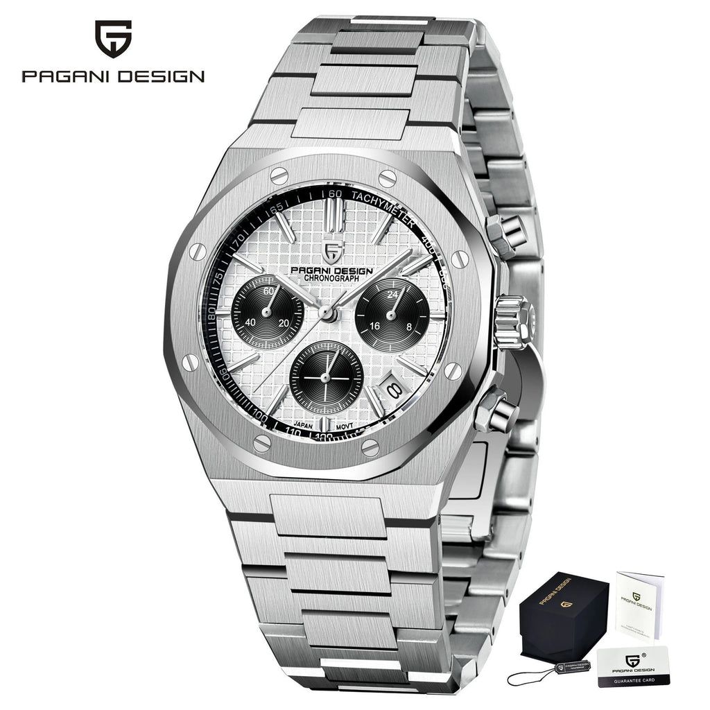 Pagani Design 2025 New VK63 Business Men's Quartz Watch Luxury Sapphire Stainless Steel 20Bar Waterproof Leisure Sports Watch Me