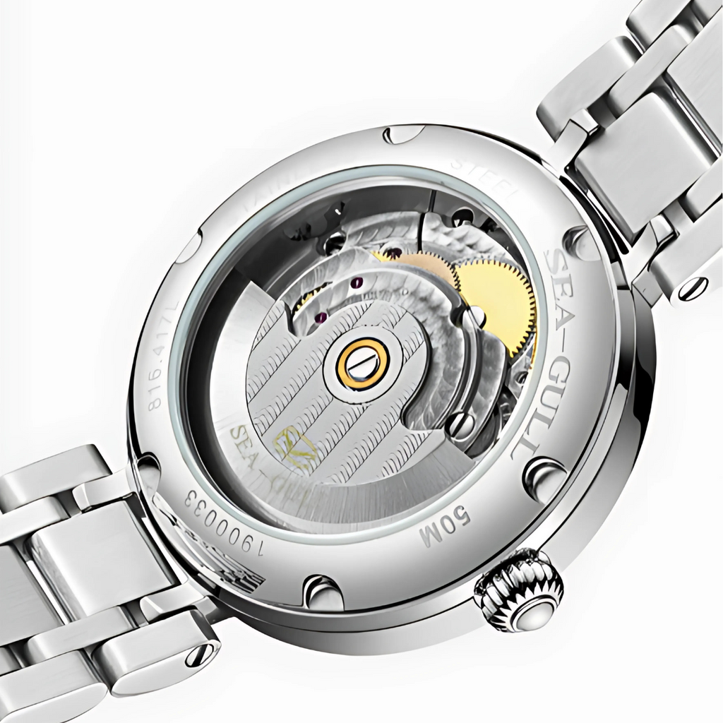 SEAGULL Ultra-Thin Automatic Mechanical Watch for Women – Roman Dial, Sapphire Glass, Holiday-Inspired Design