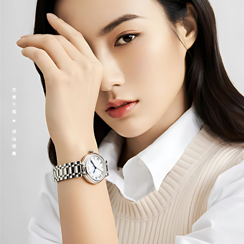SEAGULL Ultra-Thin Automatic Mechanical Watch for Women – Roman Dial, Sapphire Glass, Holiday-Inspired Design