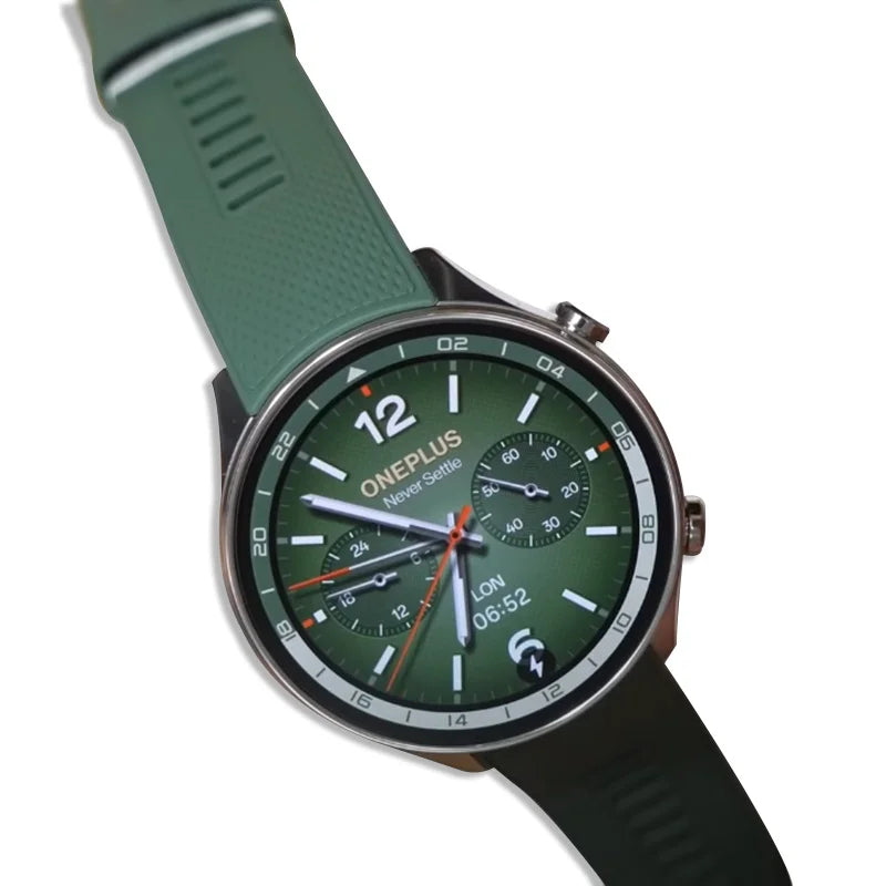 Men’s Smartwatch AMOLED Display GPS Fitness Tracker with Wear OS and Long Battery Life