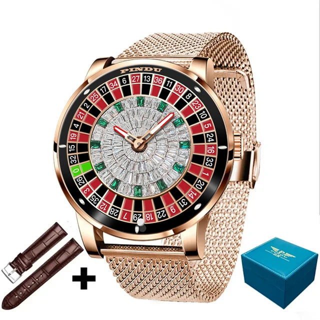 PINDU Automatic Roulette Watch – Luminous Hands