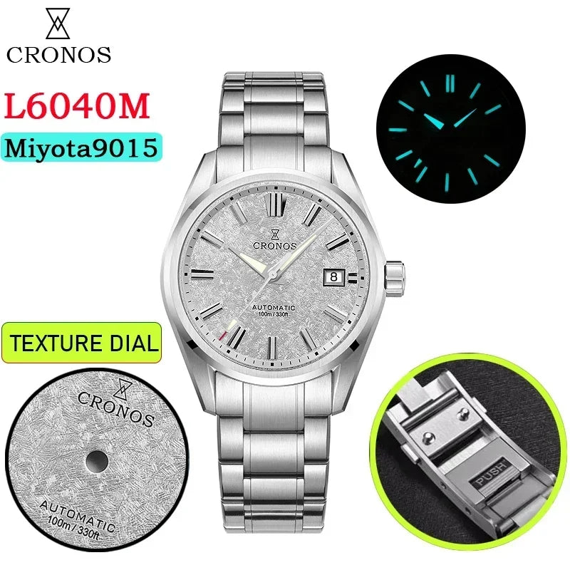CRONOS Automatic Mechanical Watch for Men | MIYOTA Movement with Sapphire Crystal and Waterproof Build