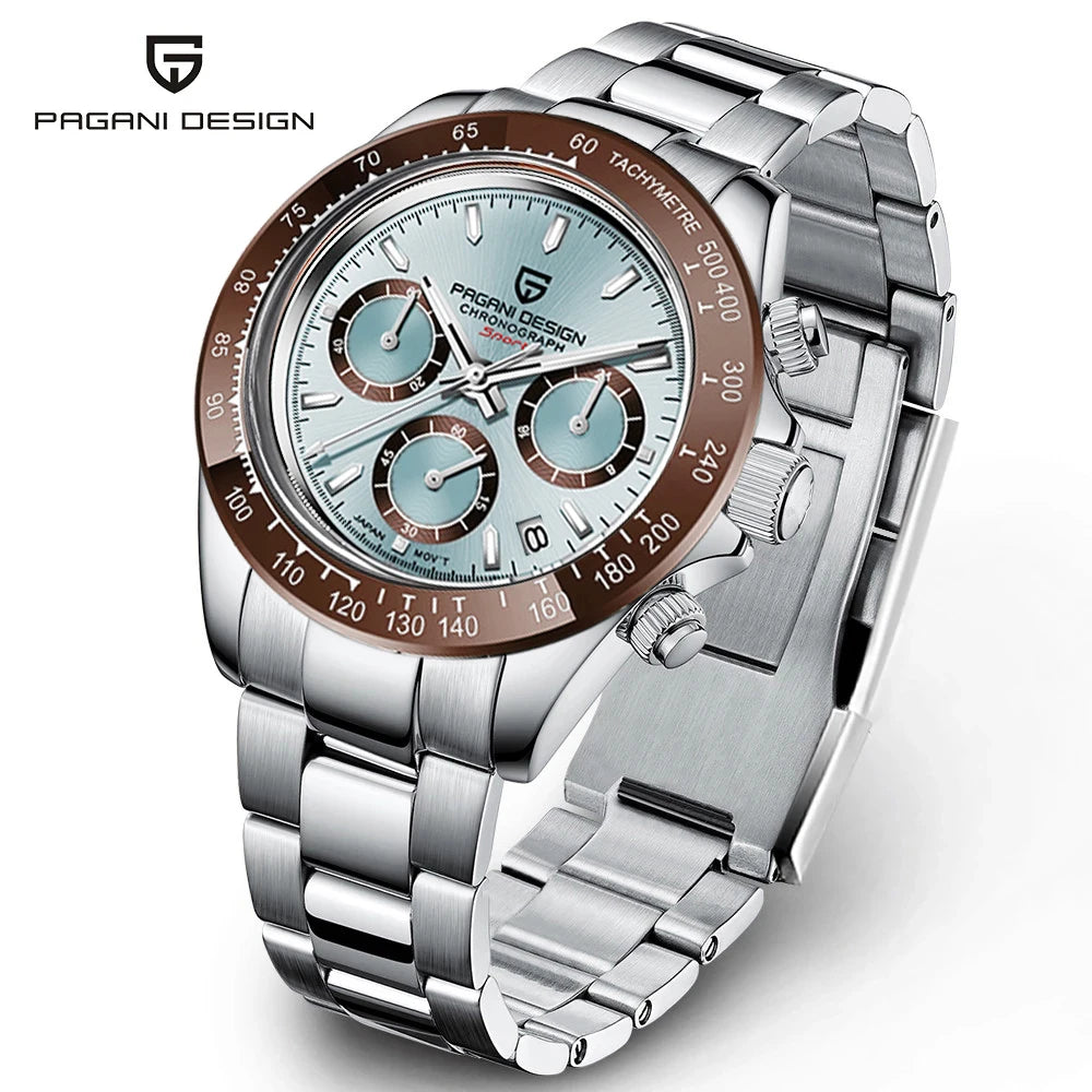 Quartz Chronograph Watch | Timeless Precision in Sapphire Steel by PAGANI - RoyElite