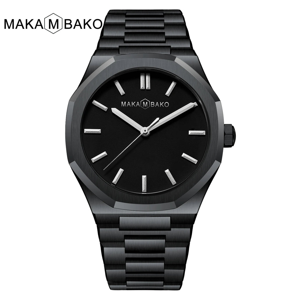 Original Top Brand Stainless Steel Men Wristwatch Classic Business Waterproof Man Black Clock Japan Movement Quartz Mens Watches - RoyElite