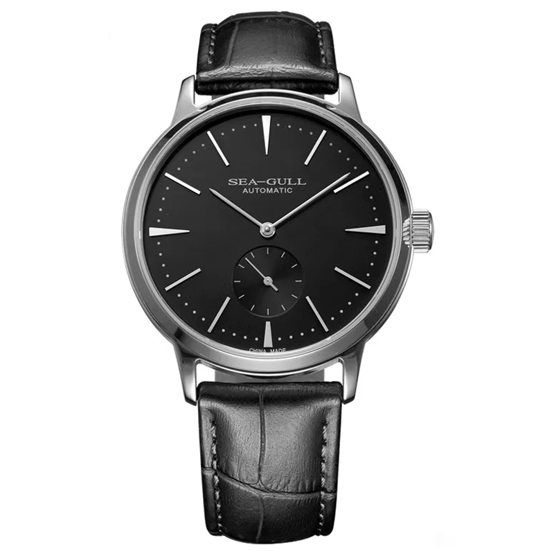 Seagull Elegant Mechanical Wristwatch for Men – ST17 Automatic Movement, Leather Strap, Sapphire Crystal