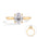 18K Gold Plated Oval Moissanite Engagement Ring 2CT Diamond Sterling Silver Wedding Jewelry