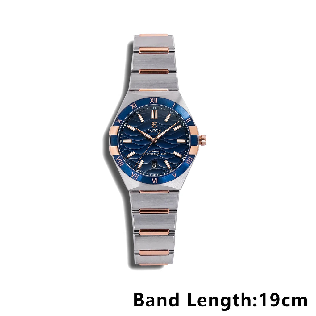 ENITON Business Automatic Watch for Men | Luminous Dial with Calendar and Sapphire Glass