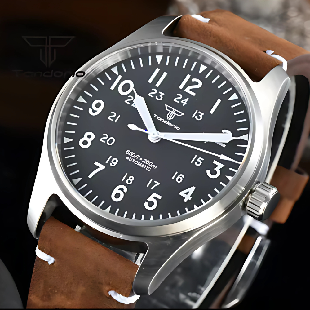 TANDORIO Pilot Automatic Watch | 200M Field Performance in Sapphire Steel