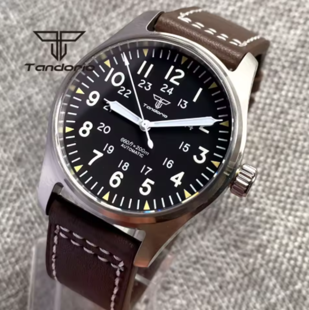 TANDORIO Pilot Automatic Watch | 200M Field Performance in Sapphire Steel